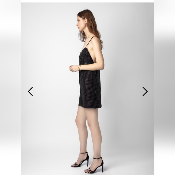 ZADIG AND VOLTAIRE rohana diamante silk dress, size S - Picture 3 of 4